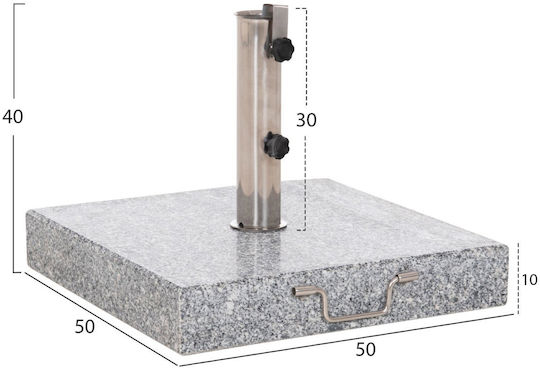 Freebox Metallic Grey Umbrella Stand 58x58cm