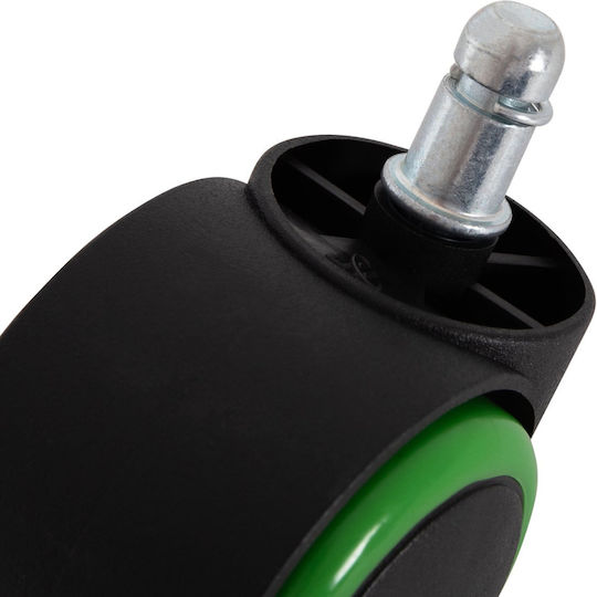 Freebox Furniture Wheel Metallic Black-Green 1.1x1.1cm 5 Pieces