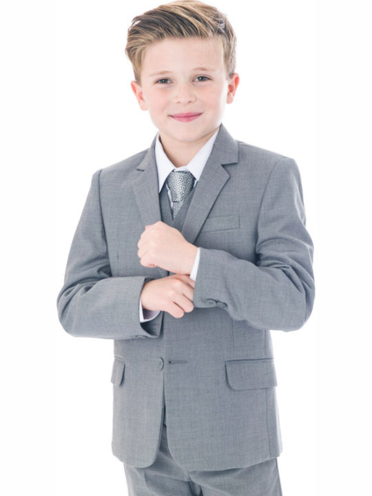 Kids Summer Suit 2 Pieces Grey-Blue Freddie