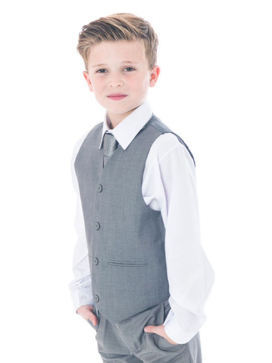 Kids Summer Suit 2 Pieces Grey-Blue Freddie