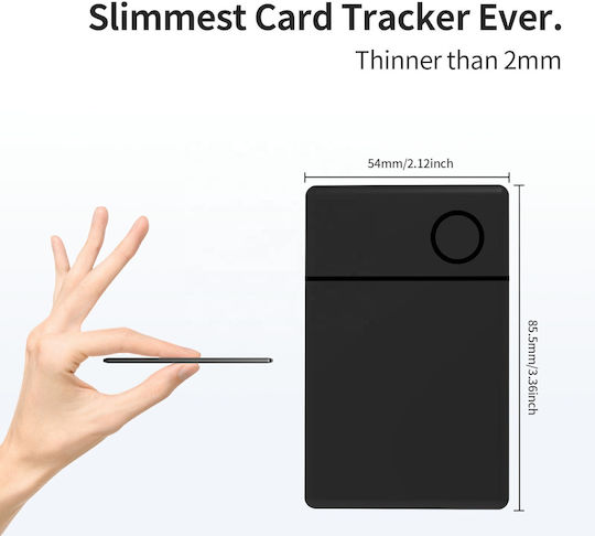 Card de localizare inteligent Google Find Hub Negru