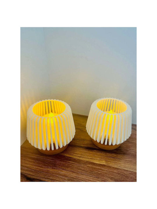 SteweHome Decorative LED Candle Table Lamp 5x7cm