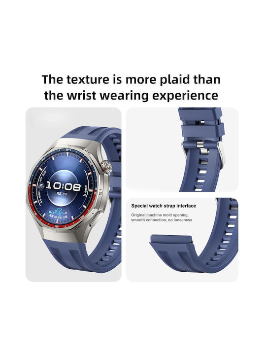 Huawei Watch Gt 6 Pro Conexiune Neîntreruptă Cu Dublă Canelură Curea Din Silicon Neporos Monocrom Roz