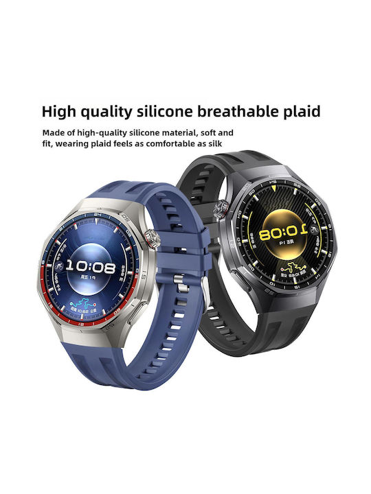 Huawei Watch GT 6 Pro Seamless Connection Double Groove Non Porous Solid Colour Watch Strap Silicone Green