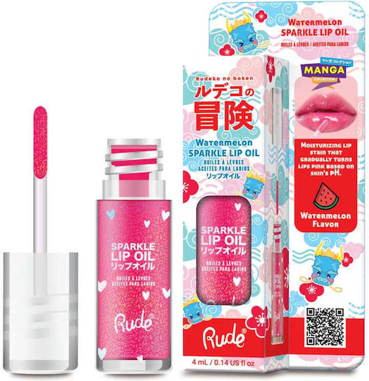 Rude Cosmetics Ulei de buze cu pepene roșu 4 ml
