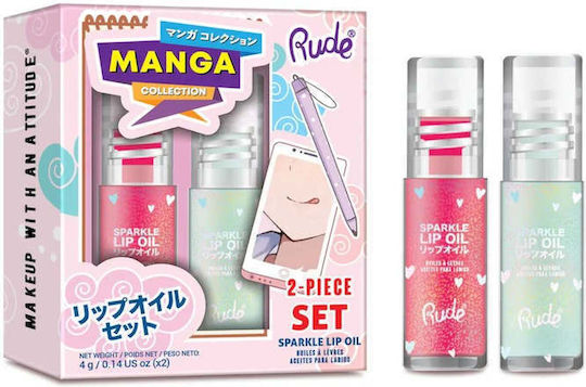 Rude Cosmetics Set Ulei de buze Glitter 4 ml