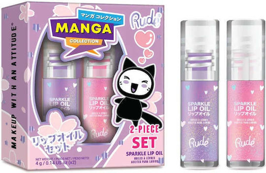 Rude Cosmetics Set Ulei de buze Ph-reactiv 4 ml