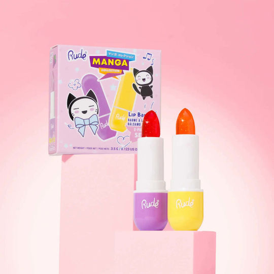 Rude Cosmetics Set Lip Balm Grape And Pineapple Kiss 3.5gr