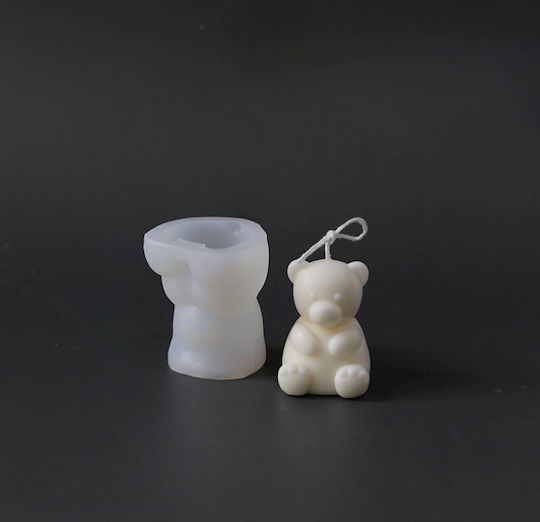 Matriță Din Silicon Pentru Lumânări Ursuleț Mic 60x57x71 Mm