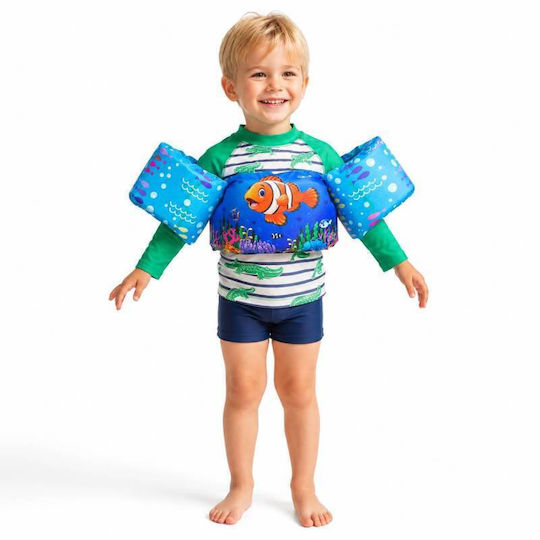 Toto TO-01 Schwimmflügel Für Kinder 2 Bis 6 Mit Bruststütze Blau