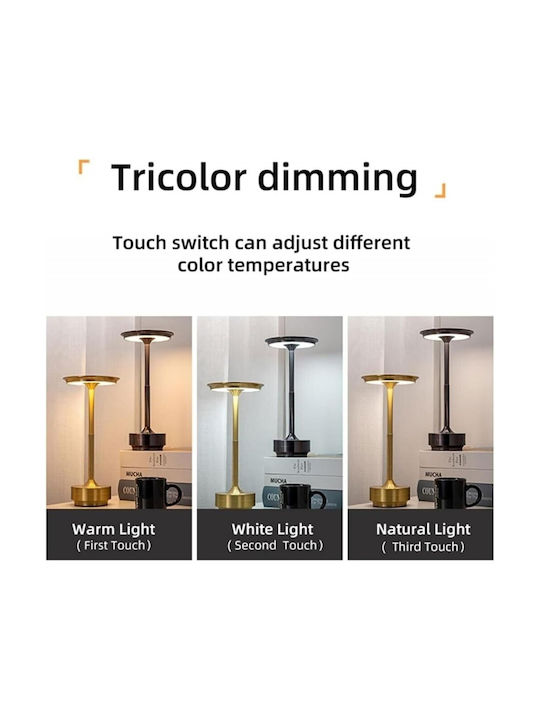 Table Lamp LED with Gold Shade and Base