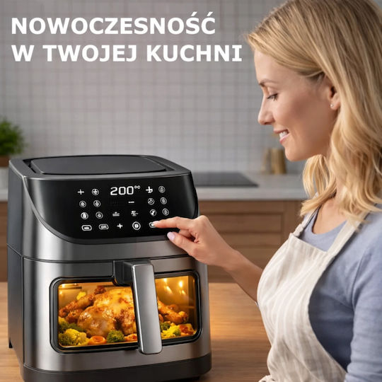 Extralink Air Fryer 8lt Μαύρο
