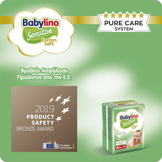 Babylino Klebeband-Windeln Sensitive Cotton Soft Nr. 4 für 8-13kg 150cm