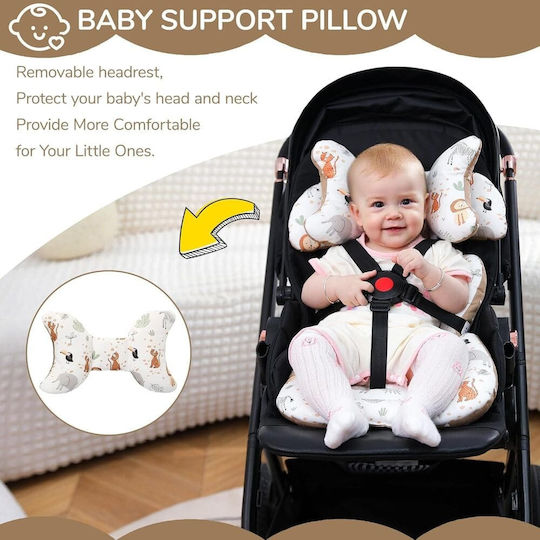 Queen Mother Stroller Cover Animals Double Sided White