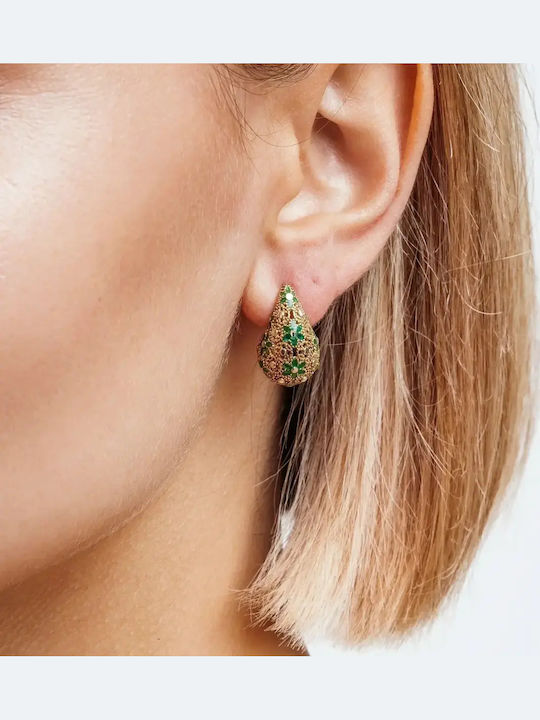 Mina Mina Silver Gold Plated Earrings