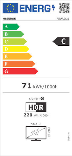 Hisense Smart Телевизор 75" 4K UHD RGB-Mini LED 75UR9DS HDR (2026)