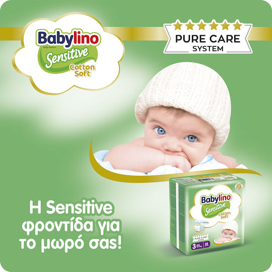 Babylino Πάνες με Αυτοκόλλητο Cotton Soft No. 3 για 4-9kg 56τμχ