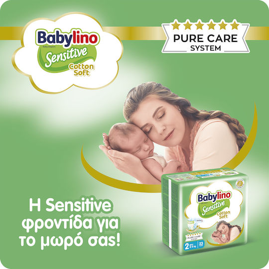 Babylino Klebeband-Windeln Sensitive Cotton Soft Nr. 2 für 3-6kg 192cm