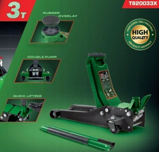 Rockforce Hydraulic Bottle Jack with Lifting Capacity up to 46.5 cm and Load Capacity up to 3 Tons