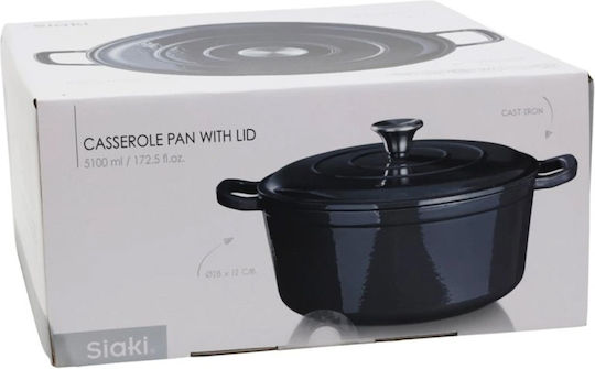 Siaki Collection Shallow Cast Iron Pot 5.1lt / 28cm