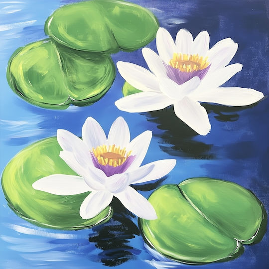 Διακοσμητικό Πλακάκι Φυσική Πέτρα Water Lilies