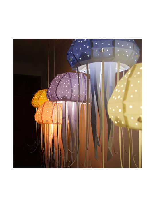 Owl Paperlamps O Singură Lumină Lampă De Tavan Pentru Copii Suspendată Din Hârtie Cu Soclu E27 Albastră 60x30cm