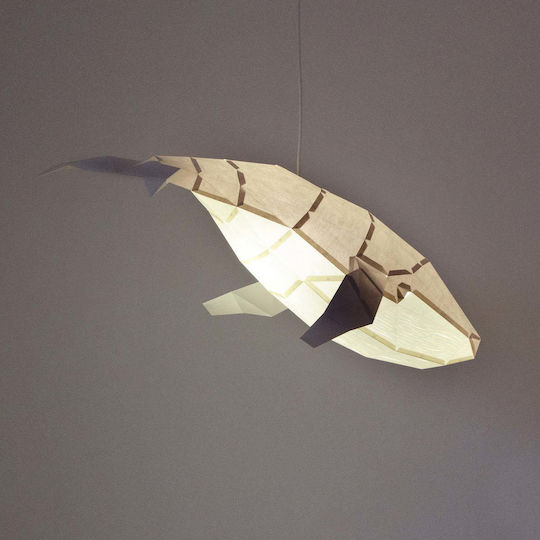Owl Paperlamps Μονόφωτο Παιδικό Φωτιστικό Κρεμαστό από Χαρτί με Υποδοχή E27 Γκρι 65x32cm