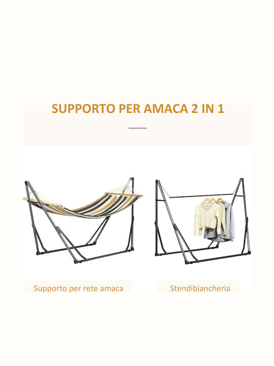 Outsunny Αιώρα Υφασμάτινη με Βάση Γκρι 270x100x94εκ. Outsunny Αιώρα Υφασμάτινη με Βάση Γκρι 270x100x94εκ.