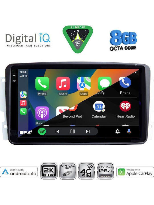 Digital Iq Bxk 20401_cpaa 9inc Multimedia Tablet Mercedes Clk W209 Mod 2000-2004