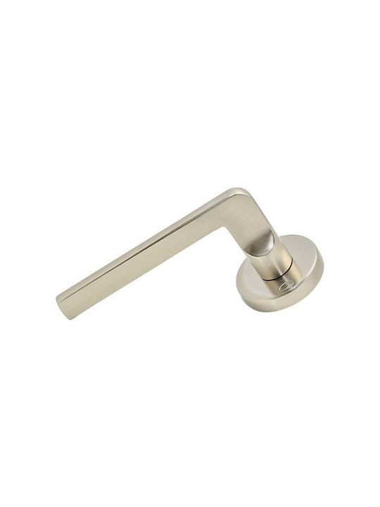 Convex WC Lever With Rosette 2325 Pair With Mouthpiece Matt Nickel