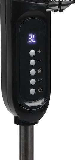 Telemax Dc12 Ανεμιστήρας Ορθοστάτης 30W Διαμέτρου 40cm με Τηλεχειριστήριο Μαύρος