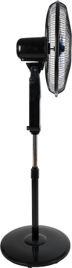 Telemax Dc12 Ανεμιστήρας Ορθοστάτης 30W Διαμέτρου 40cm με Τηλεχειριστήριο Μαύρος