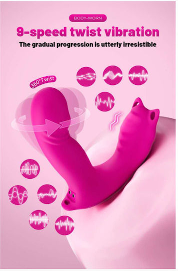 Aph Ροζ Δονητής Διπλής Διέγερσης Pink Dual Stimulation Vibrator Sw5035