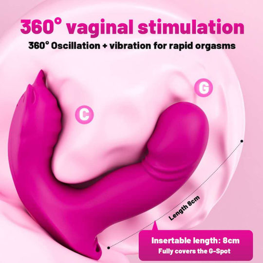 Aph Ροζ Δονητής Διπλής Διέγερσης Pink Dual Stimulation Vibrator Sw5035