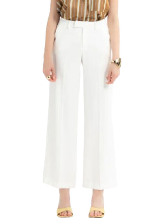 Women's Fabric Trousers White