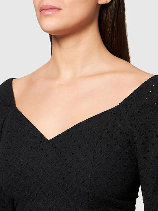 Naf Naf Arriba Women's Dress Small Black Lace Xxs