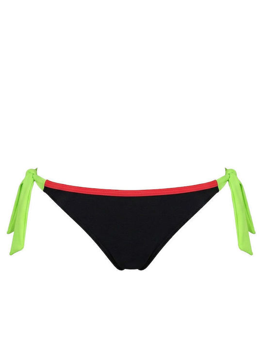 Aitana Bikini Slip Cu Dantelă Negru