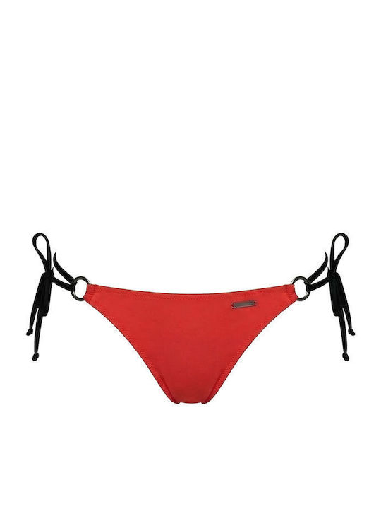 Bikini Slip με Κορδονάκια Πορτοκαλί