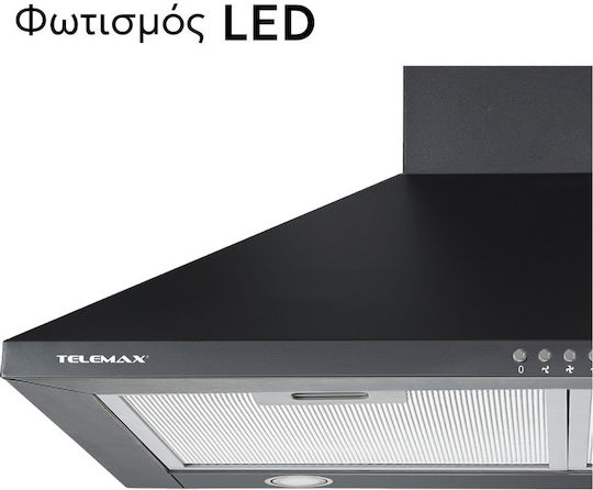 Telemax TD0660 Chimney Vent Hood 60cm Black