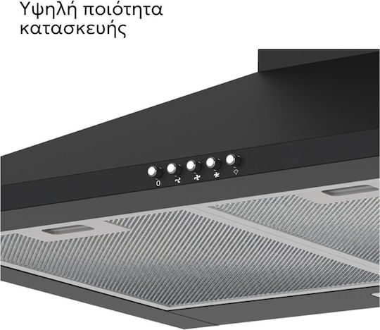 Telemax TD0660 Chimney Vent Hood 60cm Black