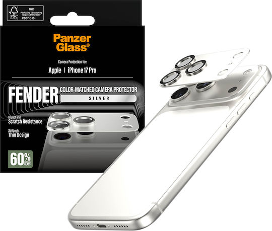 PanzerGlass Fender Camera Protection Metal Frame Silver for iPhone 17 Pro