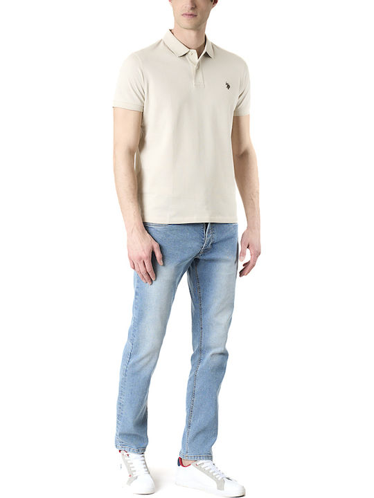 Polo Short Sleeve Blouse Beige