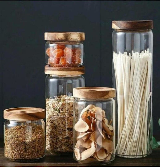 SteweHome Set of 16 General Use Glass Orange Jars with Lid 1000ml
