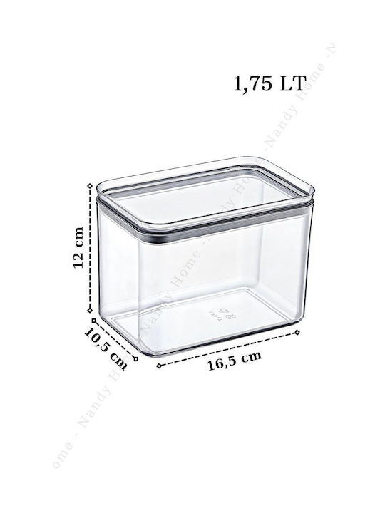 SteweHome Set of 3 General Use Vases with Lid Plastic Orange 1750ml