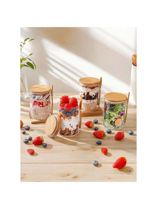 SteweHome Jar for General Use / Coffee with Airtight Lid Glass Orange 450ml