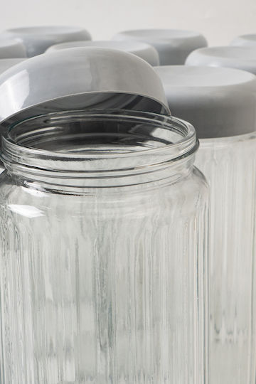 SteweHome Set of 12 General Use Jars with Airtight Lid Glass 1500ml
