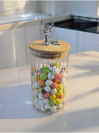 SteweHome Cereal Glass Jar with White Lid 750ml