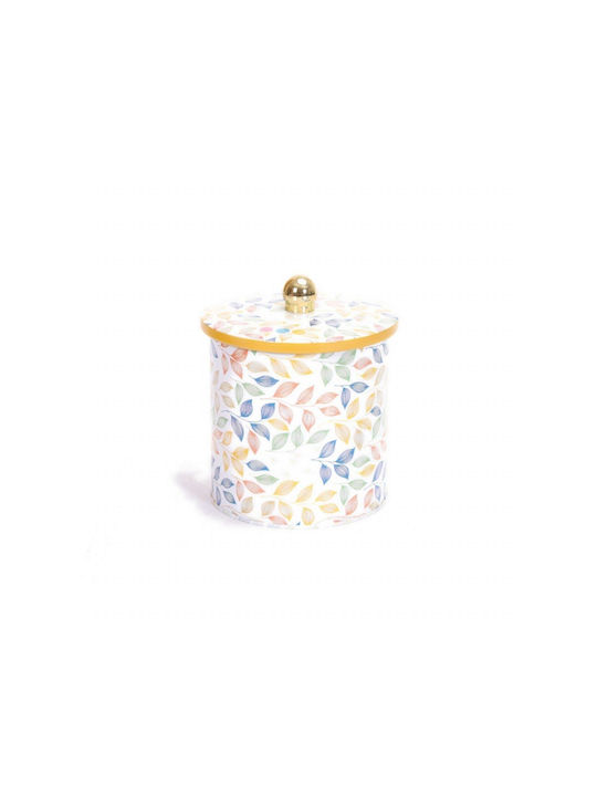SteweHome Jar for Coffee Tea Sugar with Airtight Lid Metallic White 2400ml