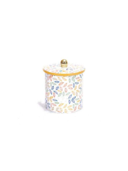 SteweHome Jar for Coffee Tea Sugar with Airtight Lid Metallic White 2400ml