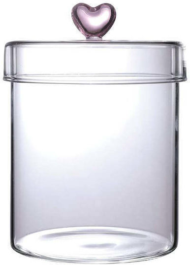 SteweHome Βάζο για Καφέ με Καπάκι Γυάλινο Διάφανο 750ml